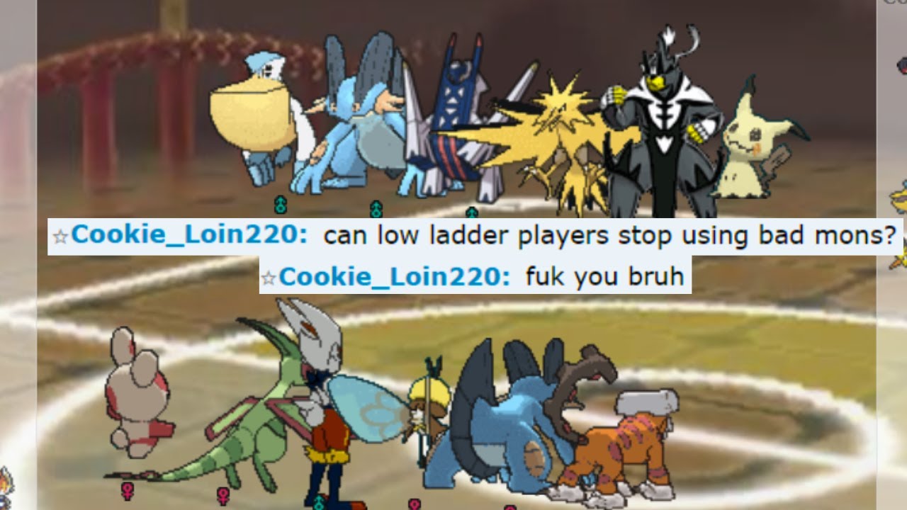 NOOB CALLS SPINDA BAD, LOSES TO SPINDA ON POKEMON SHOWDOWN !!!