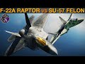 F-22A Raptor vs Su-57 Felon: Dogfight | DCS WORLD