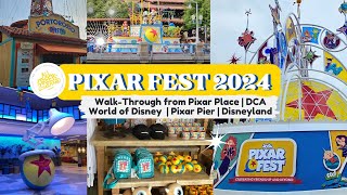 Pixar Fest 2024 4K All Pixar Walk-Thru  ~ All Streets Gourmand