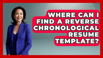 Where Can I Find A Reverse Chronological Resume Template? - Job Success Network
