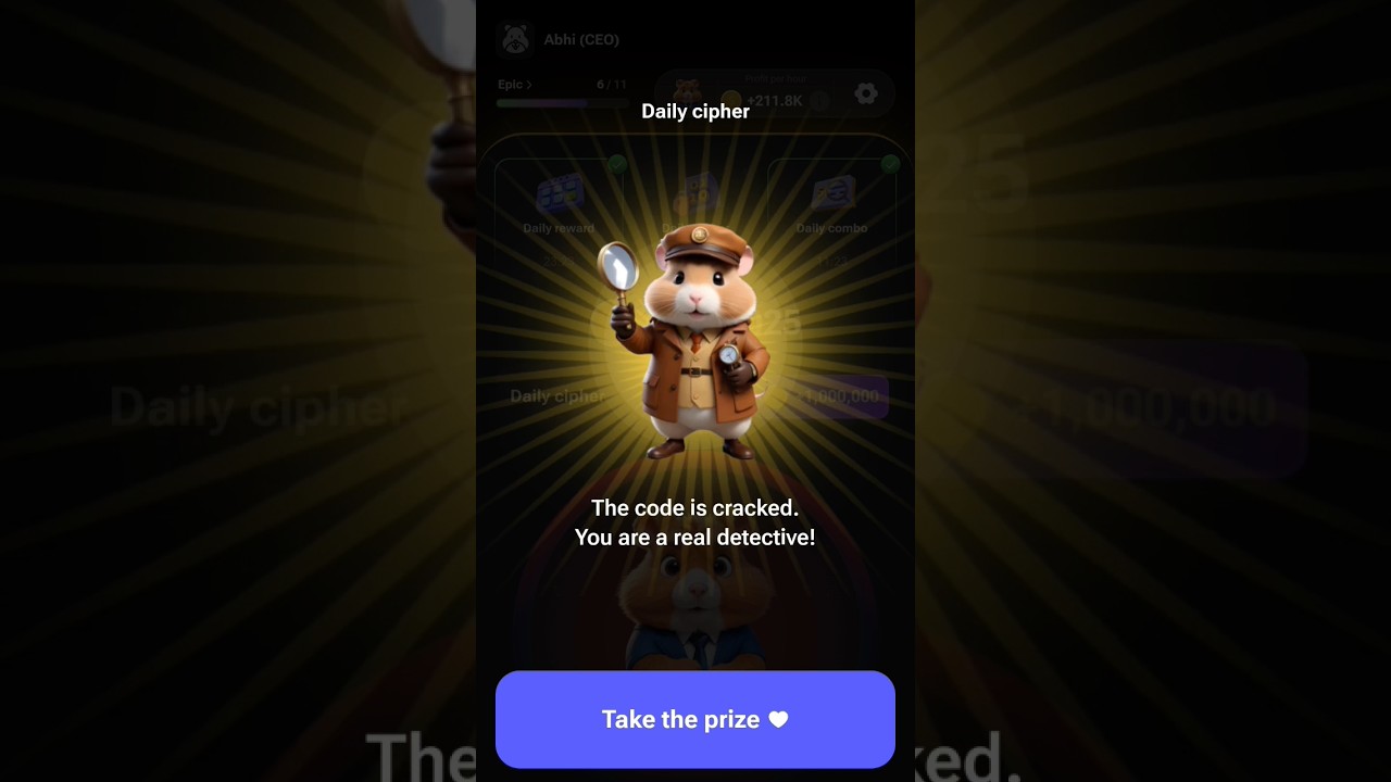 8 July Hamster Kombat Daily Cipher Code| Hamster Kombat Daily Cipher Code 