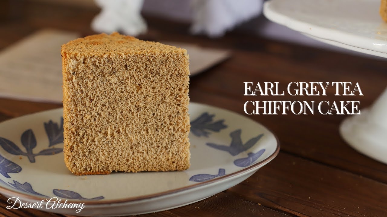 Earl Grey Tea Chiffon Cake | 伯爵茶戚风蛋糕｜4K｜Dessert Alchemy