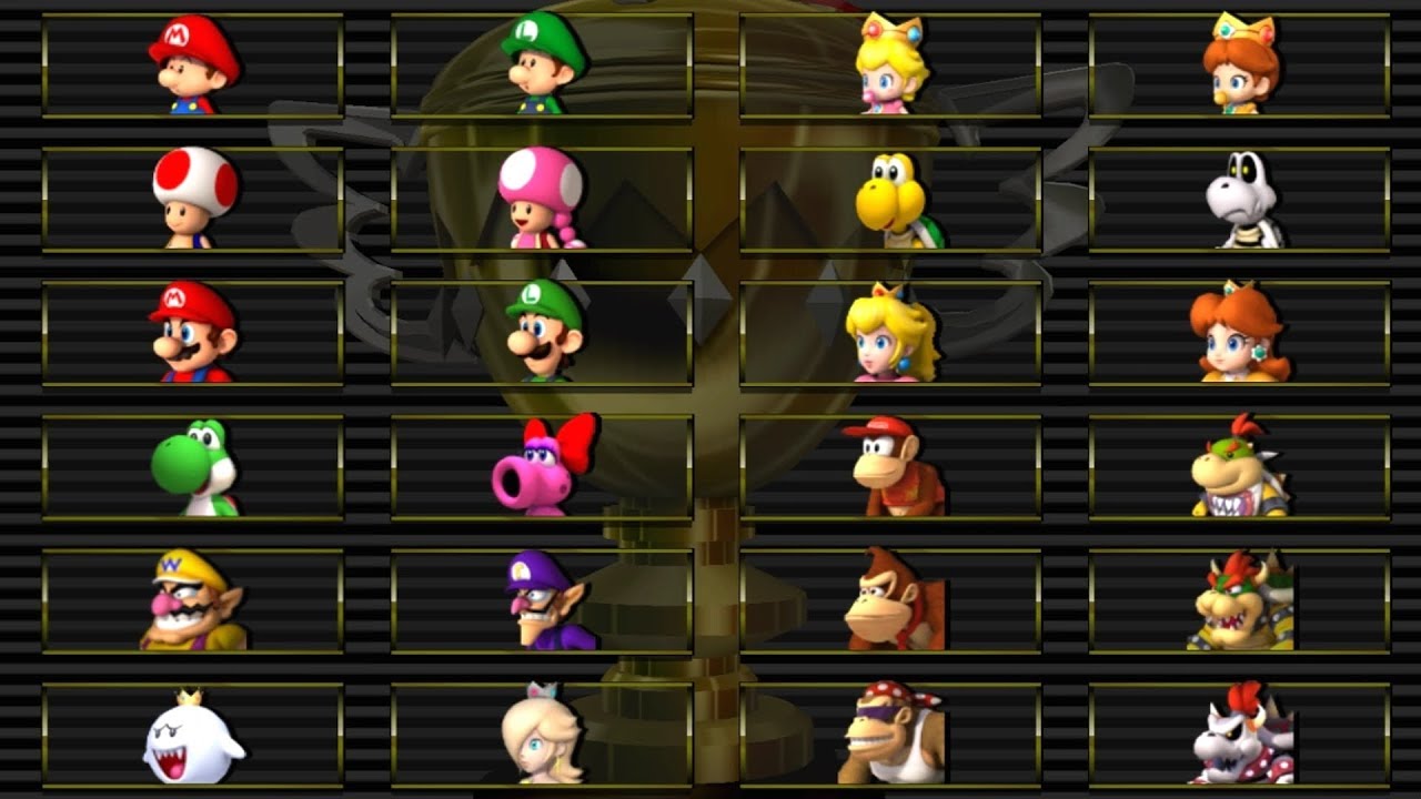 all characters in mario kart wii