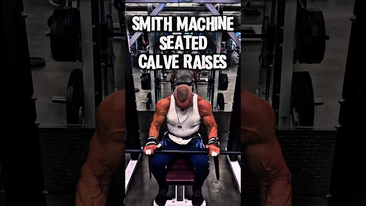 SMITH MACHINE SEATED CALVE RAISES #calves #workout #motivation #pump #smithmachine
