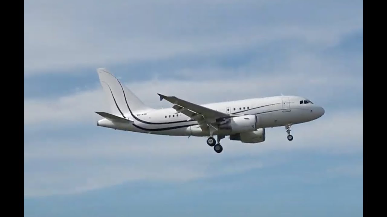 Private Airbus A318!! - Spectacular Plane Spotting at Farnborough Private Airport, UK - Sept 2023