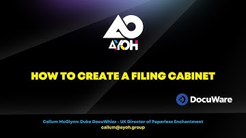 How To Create a DocuWare Filing Cabinet