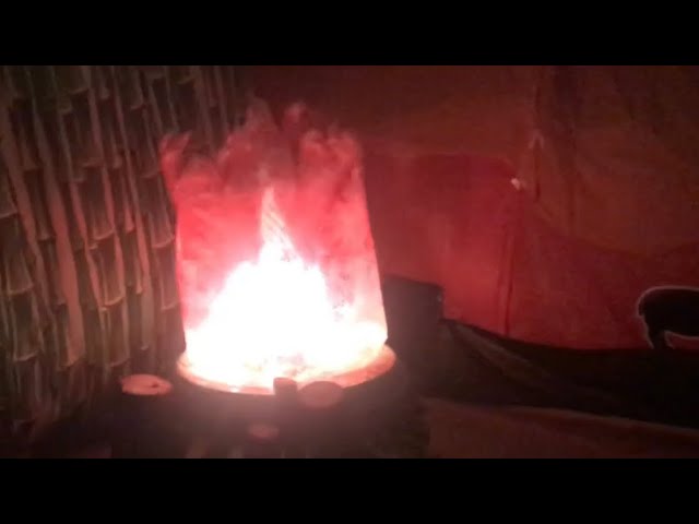 Realistic Fake Fire With Plastic Bag, Solar Fake Fire Pit