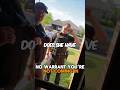 Cop is refused entry without a warrant.