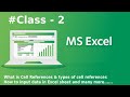 Excel Cell Reference and Types of cell references and how to input