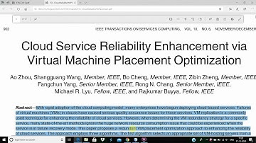 Cloud server Reliability Enhancement via Virtual Machine Optimization | IEEE Projects