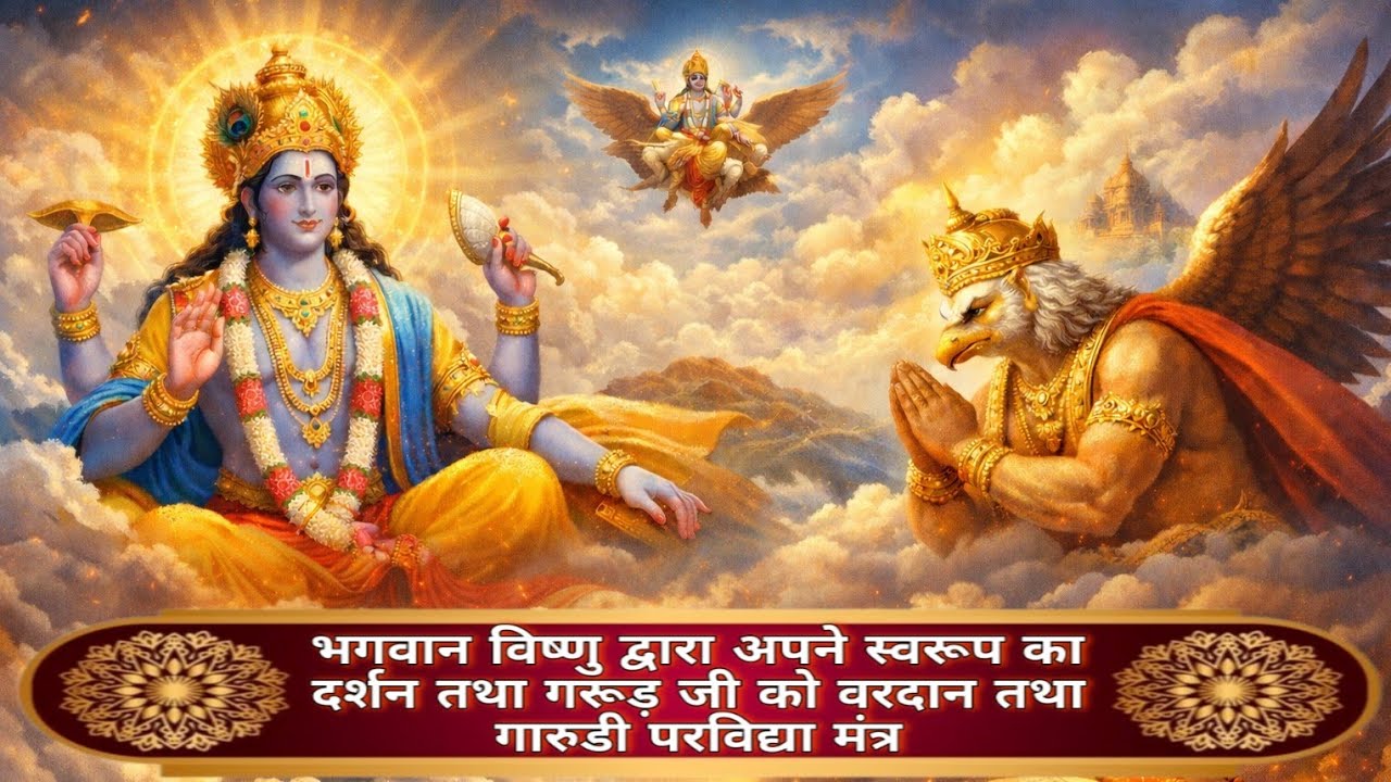 भगवान विष्णु द्वारा अपने स्वरूप का दर्शन तथा गरूड़ जी को वरदान तथा गारु़डी पर विद्या मंत्र