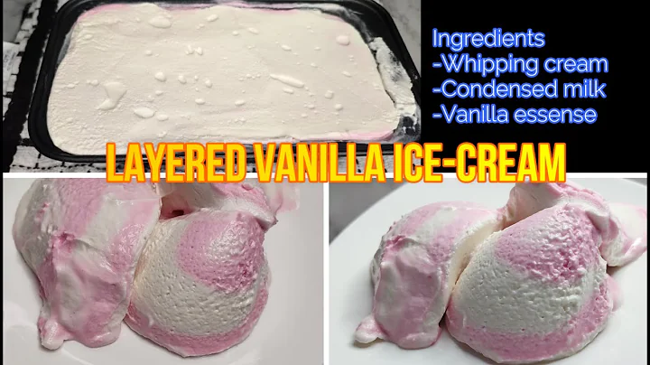 Homemade vanilla ice-cream/ 3 ingredients only/ layered vanilla ice-cream/ no ice-cream machine