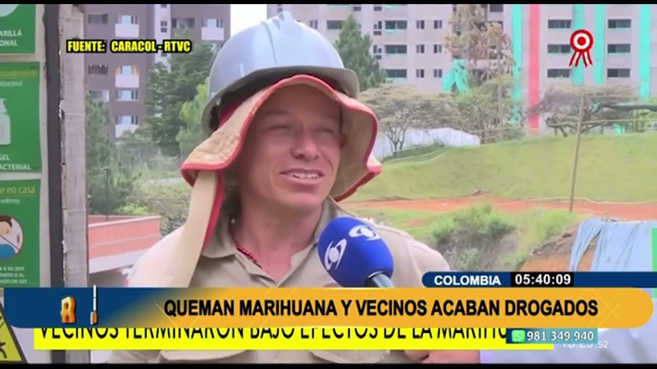 Colombia: Decenas de vecinos terminaron drogados tras quema de marihuana incautada