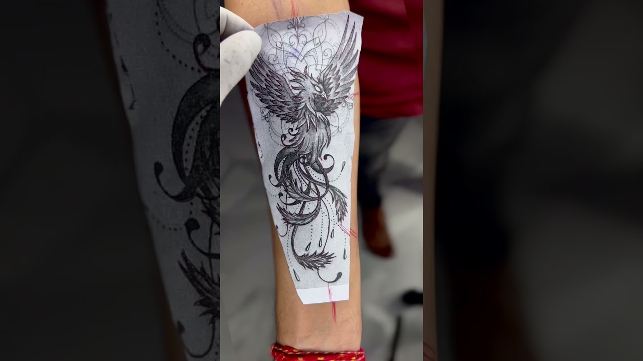 Phoenix bird tattoo design 
