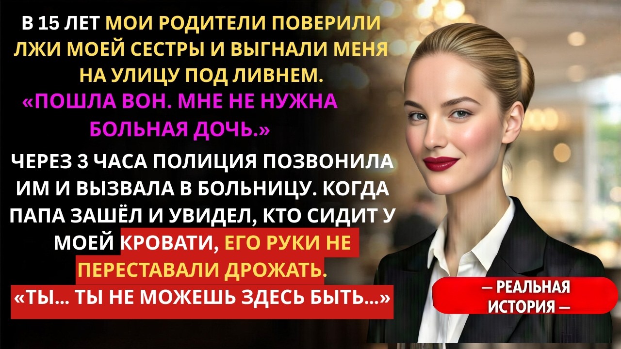 В 15 лет родители бросили меня из-за лжи сестры — отец дрожал, увидев спасителя.