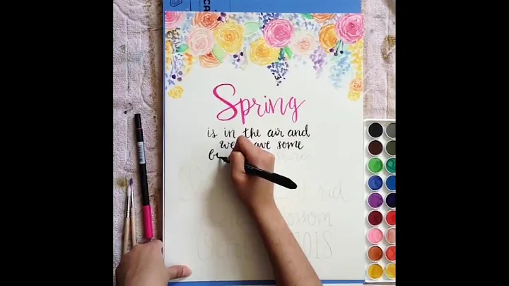 Watercolor Time Lapse: Baby Annoucement