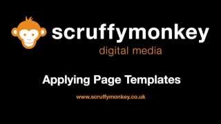 Scruffymonkey Digital Media Web Design Bolton -  Wordpress:  Applying Page Templates screenshot 3