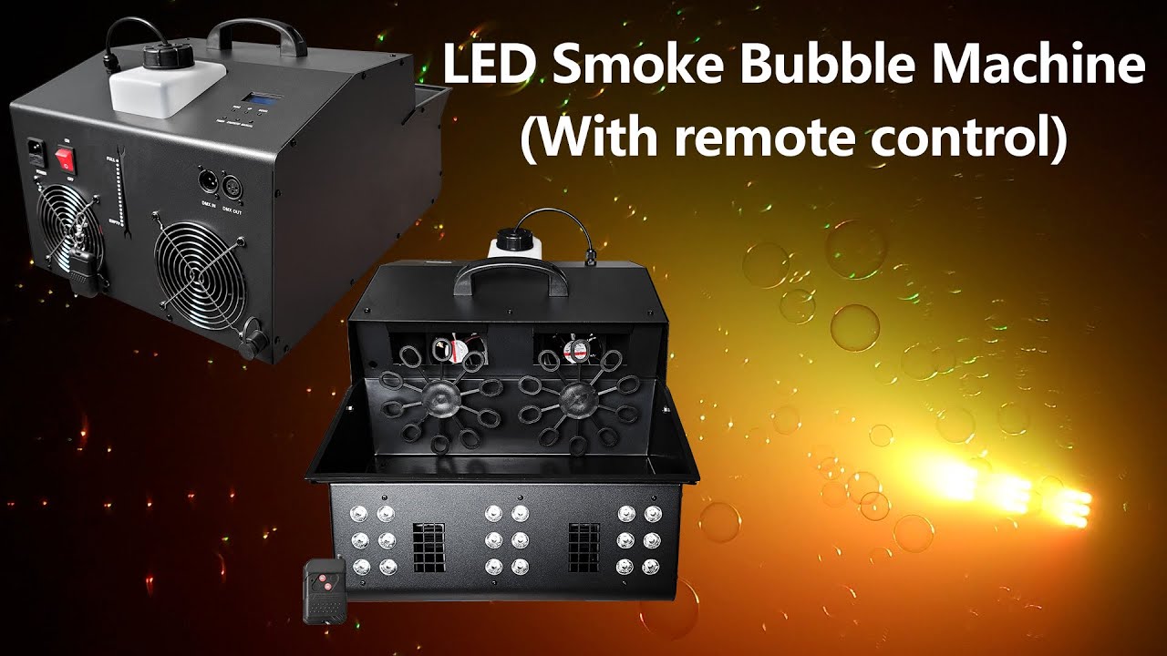 LED Smoke Bubble Machine(With remote control) - YouTube