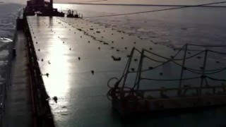 mv River Trader (IMO 8813051) - Battling ice inbound to Szczecin - Jan 2014