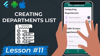List Class in Flutter | Creating Departments Class, Constructor and List