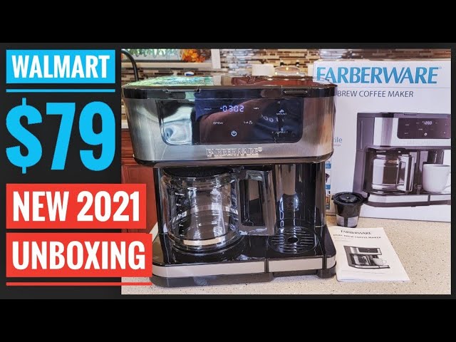 UNBOXING Walmart Farberware Dual Brew Coffee Maker K-Cup Pod Machine 