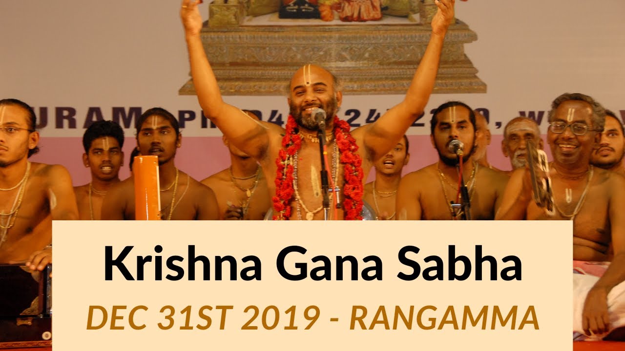 Vittaldas Maharaj   Rangamma on New Year Dec 31st 2019 at Krishna Gana Sabha