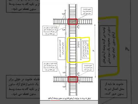 محل وصله در ستون قاب خمشی متوسط و ویژه