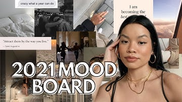 2021 MOODBOARD TUTORIAL! How to make an aesthetic moodboard / wallpaper using Pinterest + Canva