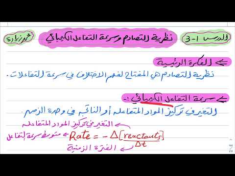 فيديو: ما هي العوامل التي يمكن تغييرها إذا كنت ترغب في زيادة معدل التفاعل الكيميائي؟