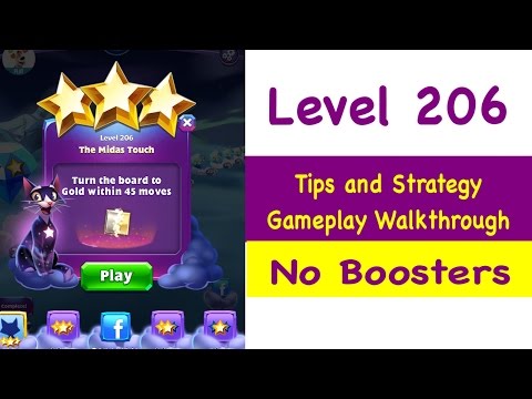 Bejeweled Stars Level 206 Tips and Strategy Gameplay Walkthrough No Boosters