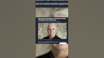 Unity CEO is GONE! #short