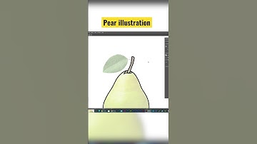 Pear illustration in Adobe illustrator #adobeillustrator #adobeillustratortutorials #graphicdesign
