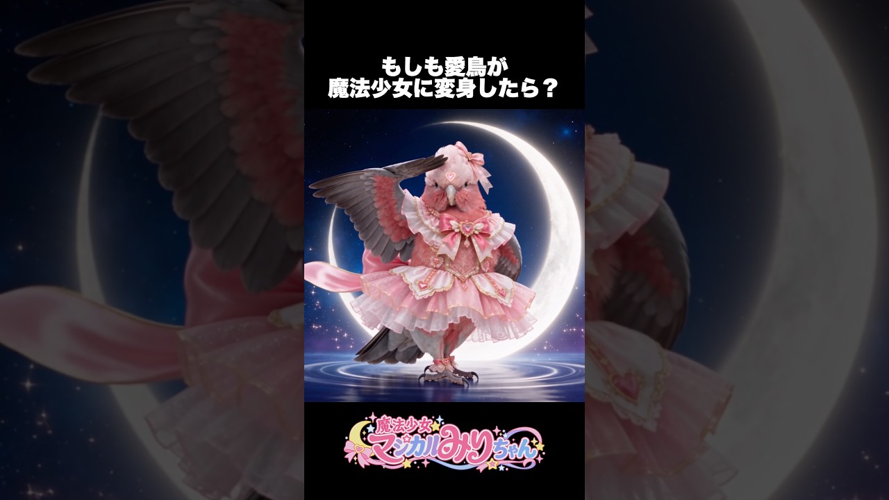 もしもオウムが魔法少女に変身したら…🪄🩷【モモイロインコ】#shorts