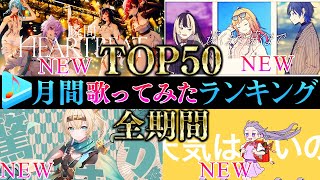 【ALLTIME全期間/月間TOP50】4月ホロライブ歌ってみた月間ランキング 50 most viewed cover song this MONTH【2024年4月】【hololive】