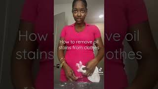 How to remove fresh oil stains from your clothes! Follow me for more: @missdemiya on all platforms