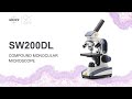 Swift sw200dl compound microscope of 40x1000x for kids and studentsdual lightprecision fine focus