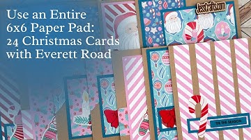 24 Christmas Cards with One 6x6 Paper Pad | Bow and Arrough by Everett Rd