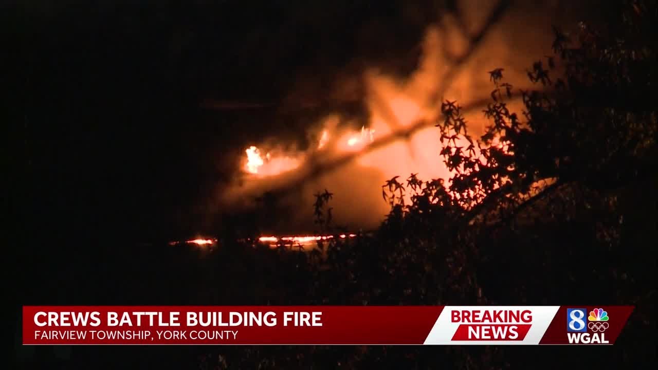 Crews battle 2nd alarm fire in Fairview Township - YouTube