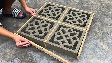 I Design Brick Molds for Wall Decoration Using Cement and Pallets with Beautiful Patterns - 4 in 1