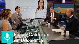 Felipe Calderón Hinojosa en la mesa de Despierta  Despierta con Loret