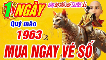 Xuất hiện 1 ngày vàng duy nhất cuối tháng 3 âm. Tuổi Quý mão 1963 Lộc trời trúng số cực giàu