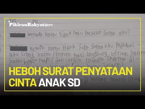 Viral Surat Penyataan Cinta Anak SD Bernada Pelecehan Seksual, Netizen Twitter Heboh