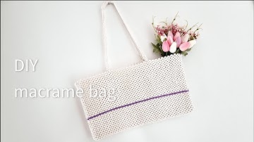 [Eng Sub] DIY Macrame Bag 마크라메 숄더백 가방 만들기