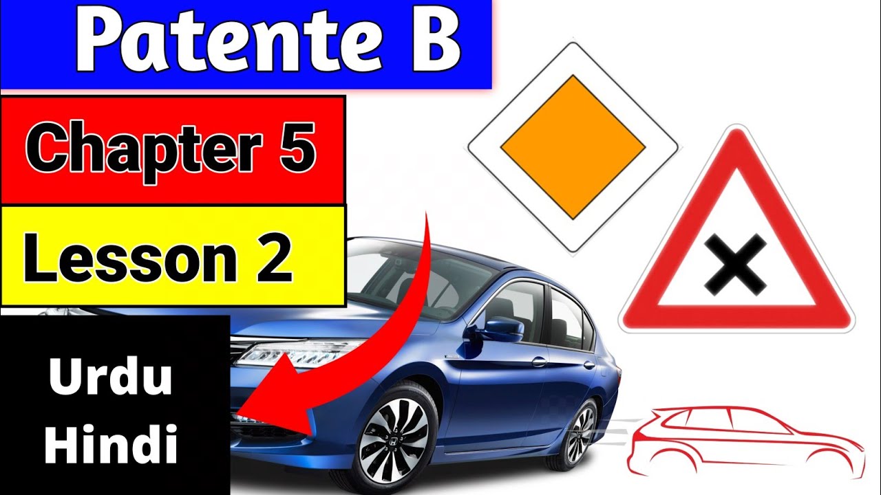 Patente B in URDU | chapter 5 | lesson 2 | segnale di precedenza |Urdu patente | Learn with zunair