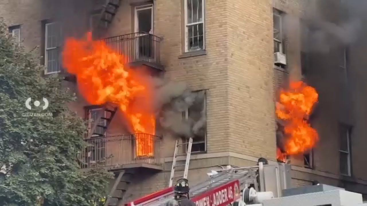 9 injured in fire at apartment building in the Bronx - YouTube