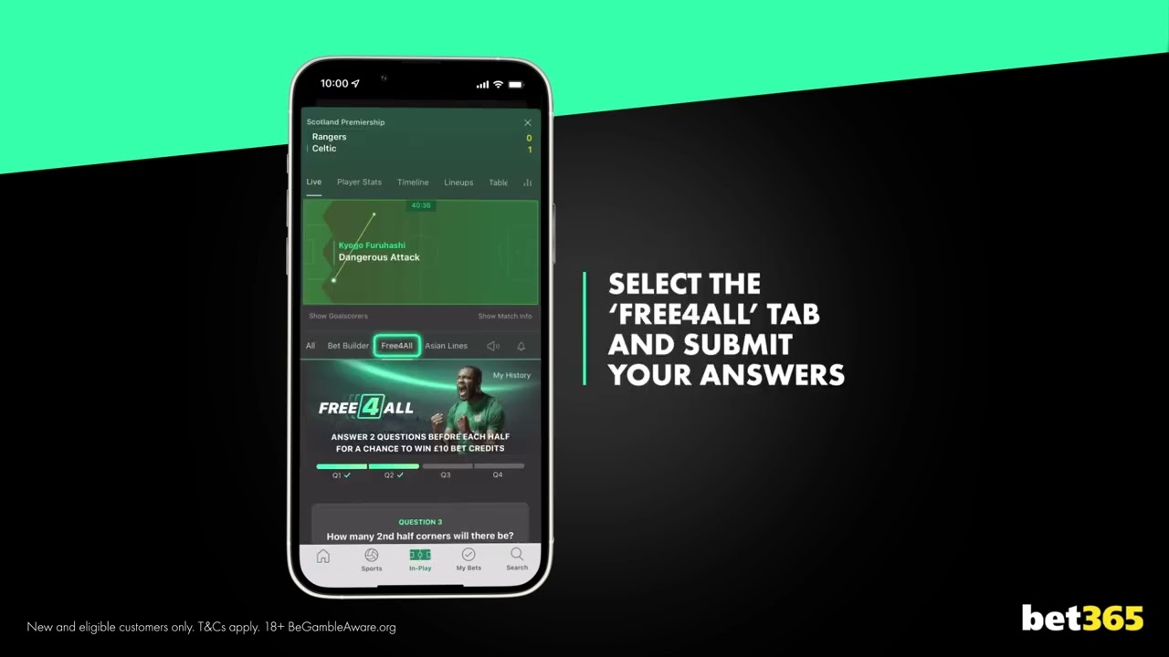 Free4All: Free Bets up for grabs in our latest game - bet365