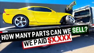 WRECKED MUSCLE CAR PURCHASED FOR TWO PARTS?? Will We Make or Lose Money?