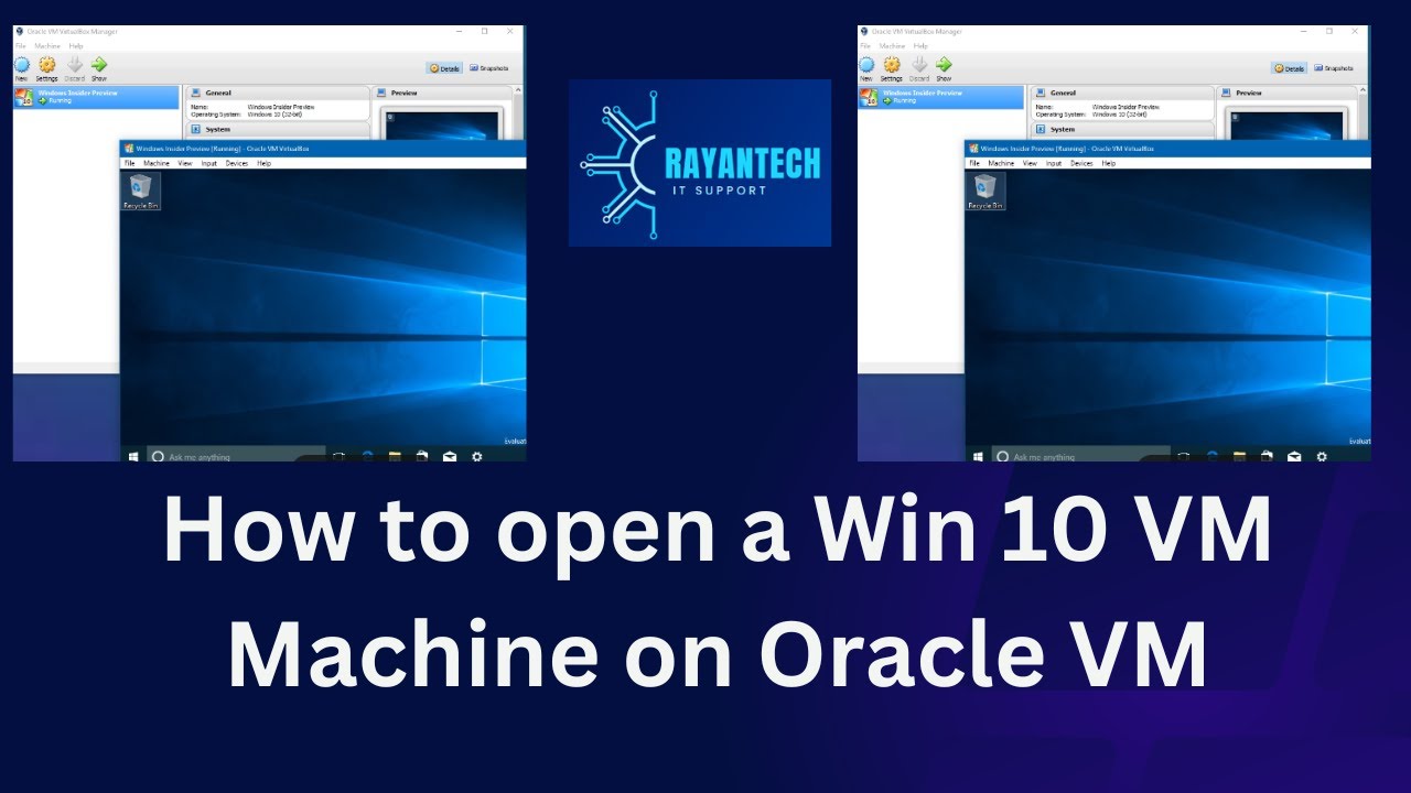 Opening up Win10 Virtual Machine on my Oracle VM VirtualBox Manager ...