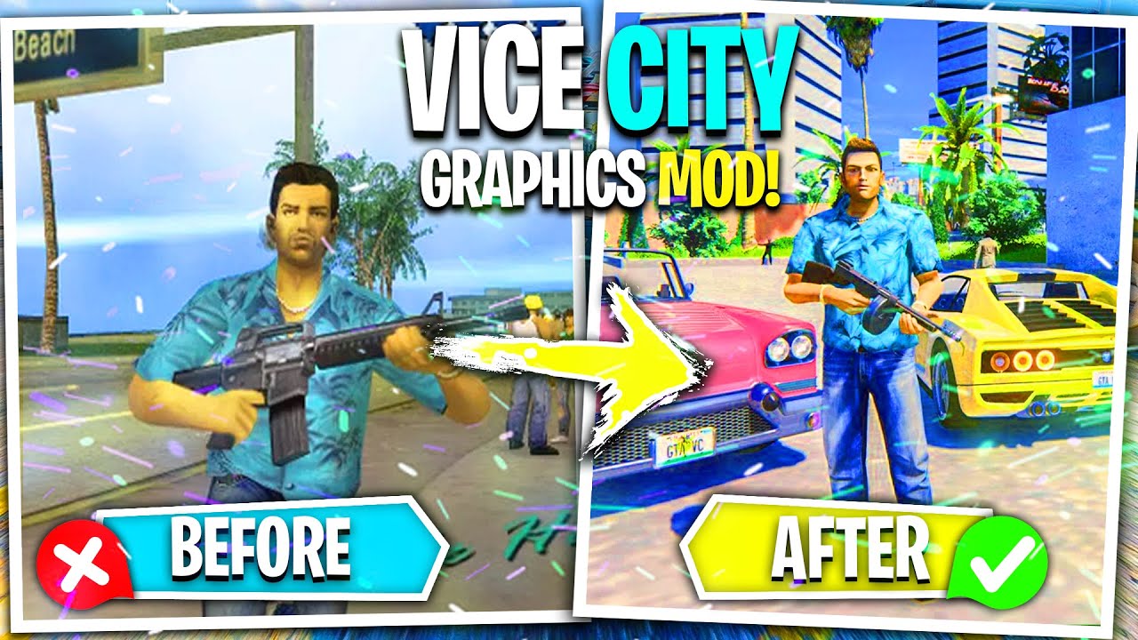 GTA: Vice City Ultra Realistic Remastered Graphics Mod! *NEW 2020* [GTA 5  PC Mod] 