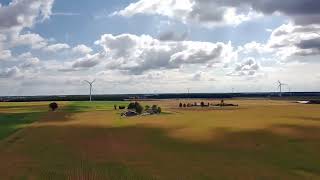 Drone Footage Of Wind And Corn Farm Near London, Canada